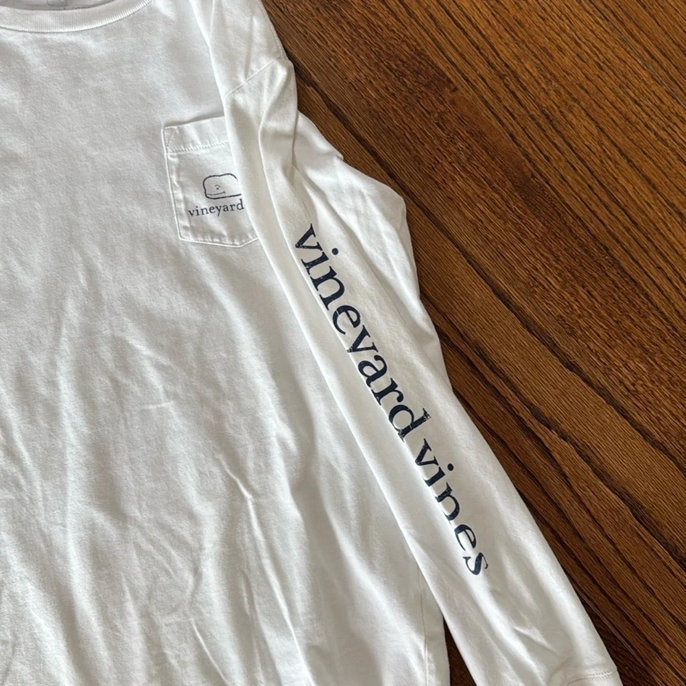 Vineyard Vines Kids Medium 12-14 White Long Sleeve Shirt